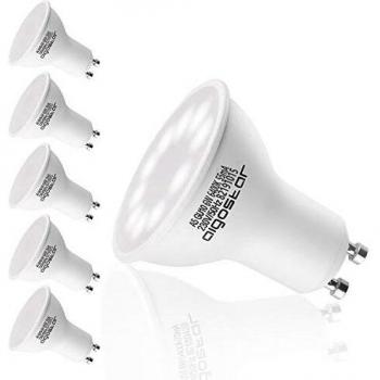 Aigostar -Bombilla LED 6W GU10, Luz blanca fría 6400K, 440lm, 6W, Paquete de 5 Unidades