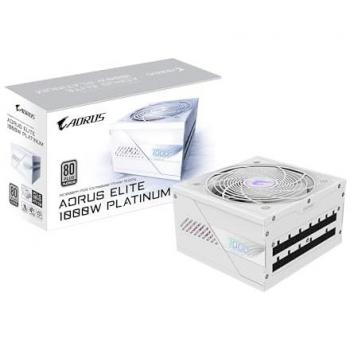 Fuente de alimentación Gigabyte AORUS Elite P1000W ICE - 1000W, 80 PLUS Platinum, completamente modular, PCIe 5.0