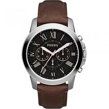 Fossil Reloj Analógico para Hombre de Cuarzo con Correa en Cuero FS4813IE