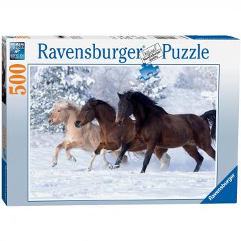 Puzzle Ravensburger Galopando en la Nieve - 500 Piezas