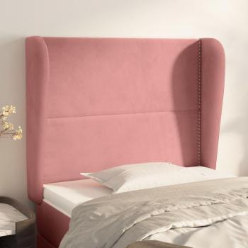 Cabecero con orejas de terciopelo rosa 93x23x118/128 cm Vidaxl Rosa