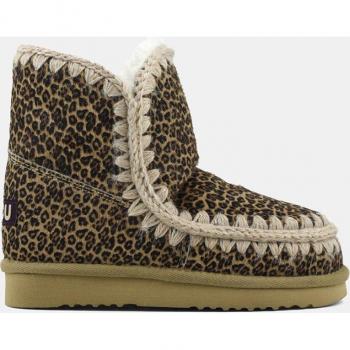 MOU Women's Flat Ankle Boots, Brown, Size 38, Casual Multi Color Leather Winter Boots, Size 8 US