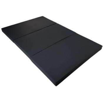 Colchón Plegable a Medida para Camper Ford Transit Connect - 3cm de Grosor con HR 20kg/m3 y Viscoelástica, Cremallera Desenfundable - Color Negro