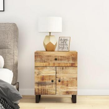 Mango Wood Bedside Table 50x33x60cm Solid and Engineered Wood