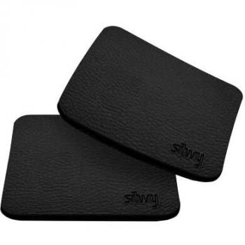 Posavasos Silwy de Metal con Nano-Gel Antideslizante y Magnético - Set de 2 Piezas, Color Negro