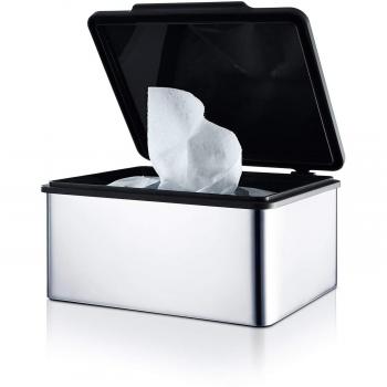 Blomus Menoto Caja para Toallitas Húmedas, Caja para Paños Húmedos, Acero Inoxidable Pulido, 7.5x15x13cm, 68822