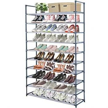 Camabel Organizador de Zapateros de Tela - 10 Niveles - Estantería Zapatos para 60 Pares Zapatos 100 x 175 x 29 cm