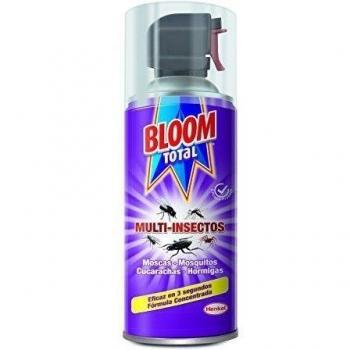 Bloom Total Multi insectos 400ml, aerosol eficaz contra mosquitos, moscas, arañas y avispas entre otros, acción inmediata, 100% eficacia