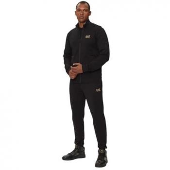 EA7 Emporio Armani Black Regular Fit Jogging Suit for Men - Size M