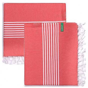 Set de 2 toallas Hamman Benetton 80x165 cm 170 gsm 100% algodón amarillo