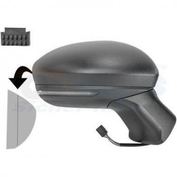 Espejo retrovisor VAN WEZEL 4403806, tipo: espejo retrovisor, características: diseño específico para vehículos, incluye soporte de montaje, acabado en negro, cristal convexo para mayor visibilidad, fácil instalación