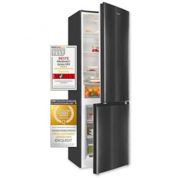 Frigorífico Combi Exquisit KGC320-95-E-040C, 315 Litros, Clase C, Inox-Antracita, Ancho 60 cm, Control Electrónico