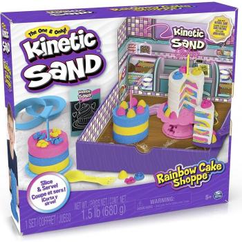 Kinetic Sand Rainbow Cake Shoppe Playset - Set de Construcción y Creación de Pasteles