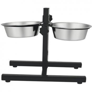 Comedero para Perros Doble con Soporte Regulable