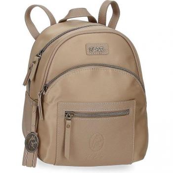 Mochila casual El Potro en color oro con detalles de cremallera y diseño elegante