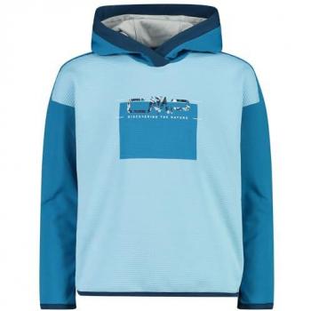 CMP Unisex Lightweight Blue Hoodie with Fixed Hood - Size 128