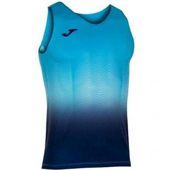Joma Elite VII Camiseta Running sin Mangas, Niños, Turquesa flúor Marino, 4XS-3XS
