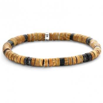 Pulsera Hombre Frank 1967 Mod. 7FB-0422, pulsera de acero inoxidable con diseño moderno, cierre seguro, resistente al agua y ajustable