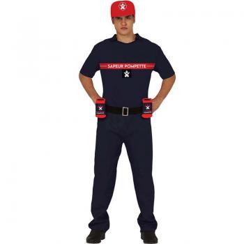 Disfraz de Bombero con Portabebidas y Accesorios para hombre