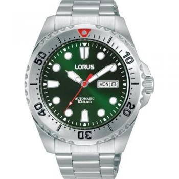 Reloj Lorus Hombre Sports Automático Analogico Acero Inoxidable Verde 10 ATM