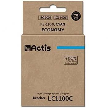 Cartucho de Tinta Compatible Actis KB-1100C Cian para Brother LC1100/LC980, 19ml