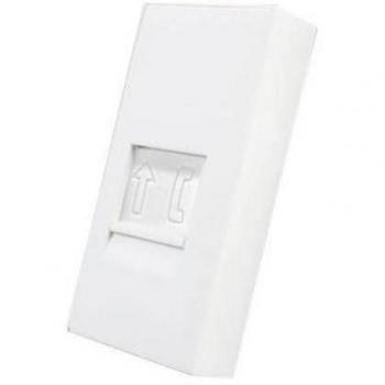 Conector Teléfono RJ11 Blanco para Mecanismo de Empotrar