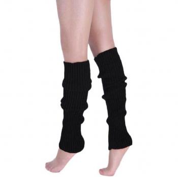 Amison Nueva Mujeres Cálido Invierno Clásico calentadores de piernas tejer calcetines, negro