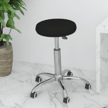 Silla de oficina giratoria de cuero sintético negro Día y Noche Vidaxl