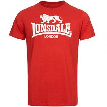 Camiseta Lonsdale St. Erney Roja y Blanca de Manga Corta para Hombre - Talla S