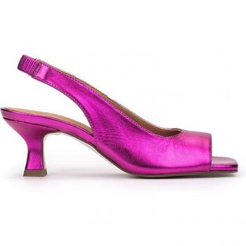 Sandalias de tacón bajo de piel modelo WATERLOO en tonos Rosas