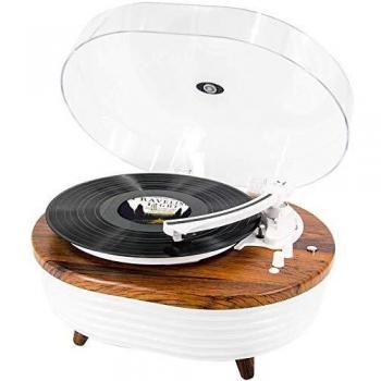 Tocadiscos para Reproductor de Discos, Reproductor de Vinilo, Bluetooth, portátil inalámbrico LED Integrado, Altavoz estéreo Colorido, Tocadiscos de Vinilo LP 2 velocidades impulsado por Correa