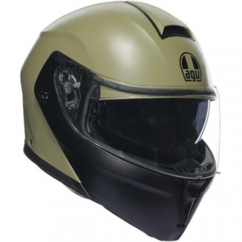 Casco AGV Streetmodular E2206 Mono Matt Pastello Green/Black