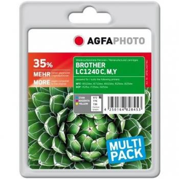 AgfaPhoto APB1240TRID - Pack de 3 cartuchos de tinta, 3000 lados, multicolor