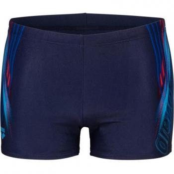 Bañador Arena Underwater azul rojo - Bóxer 100% poliéster, secado rápido, diseño ergonómico, resistencia al cloro, ajuste cómodo