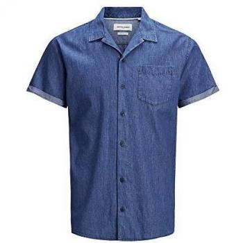 Camisa JACK&JONES Hombre XXL Azul Oscuro 12171333 JCOKEN SHOIRT SS One Pocket