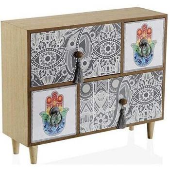 Jewelry box Hamsa Wood 4 drawers