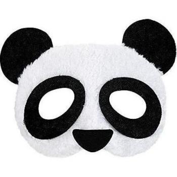 Máscara de ojo de oso panda Widmann 03881, unisex - adulto, negro-blanco, talla única