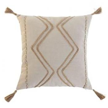 Cojín Home ESPRIT Beige Boho 45 x 5 x 45 cm