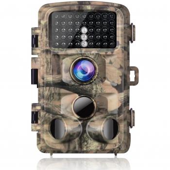 Campark Cámara de Caza 14MP 1080P HD Impermeable Trail Cámara con 3 PIR Sensor Gran Angular de 120° IR LED Invisible Visión Nocturna hasta 65ft/20M 2.4 '' LCD