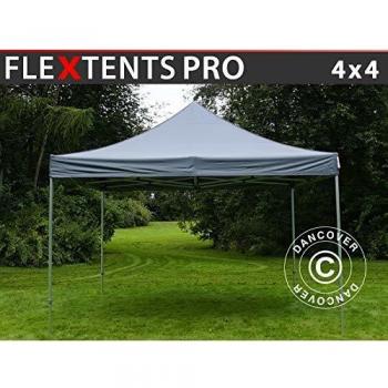 Carpa Plegable Rápida FleXtents PRO 4x4m Gris Impermeable
