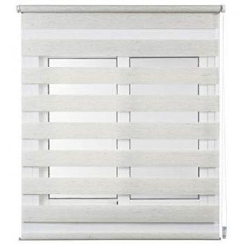 Estor Noche y Día Easyfix 45x180 cm, Alta Privacidad y Sin Taladrar para Ventanas Abatibles