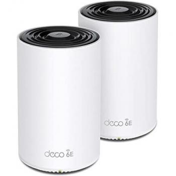 TP-Link Deco X75 (2 Pack) - WiFi AI Mesh AXE5400 Mbps, WiFi 6E,6GHz,Triple Banda Real, Cobertura WiFi
