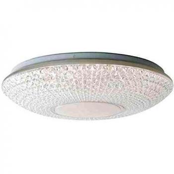 Lámpara de Techo LED Nunya 52cm Blanco y Cromo, 1x60W, 4800lm, Dimmable y Control Remoto