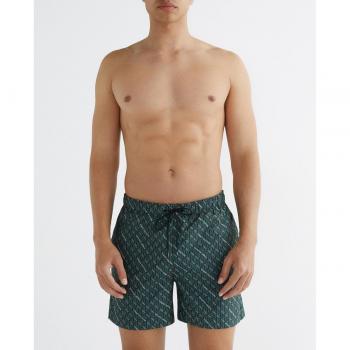 BaÃ±ador Essential de Tommy Hilfiger con estampado de palmeras y bandera trasera para hombre