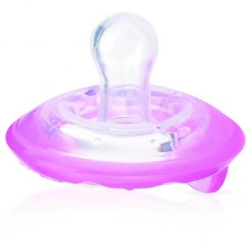 Nuby ID5790SACSNPINK - Chupete circular de silicona, 0-6 m, color rosa