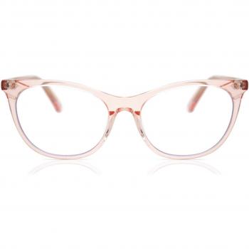 DIFF Jade Rose Crystal Women's Eyeglasses with Blue Light Technology, Clear Lens, Size 50 - Frame Only - Pink - Blue Light Block Available