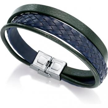Pulsera Viceroy Magnum de acero y piel multicolor