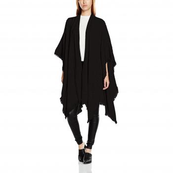 VERO MODA Vmasta Noos, Poncho para mujer, Negro