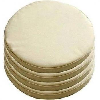 Dehner Asiento Cojín vanessa, 4 unidades, por, diámetro 40 cm, color beige