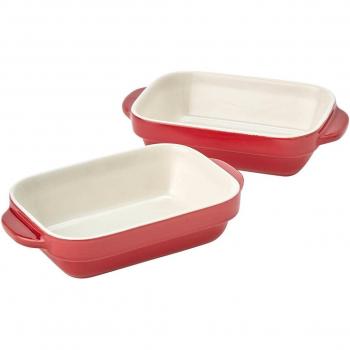 Set de 2 fuentes de horno de cerámica premium para cocina casera